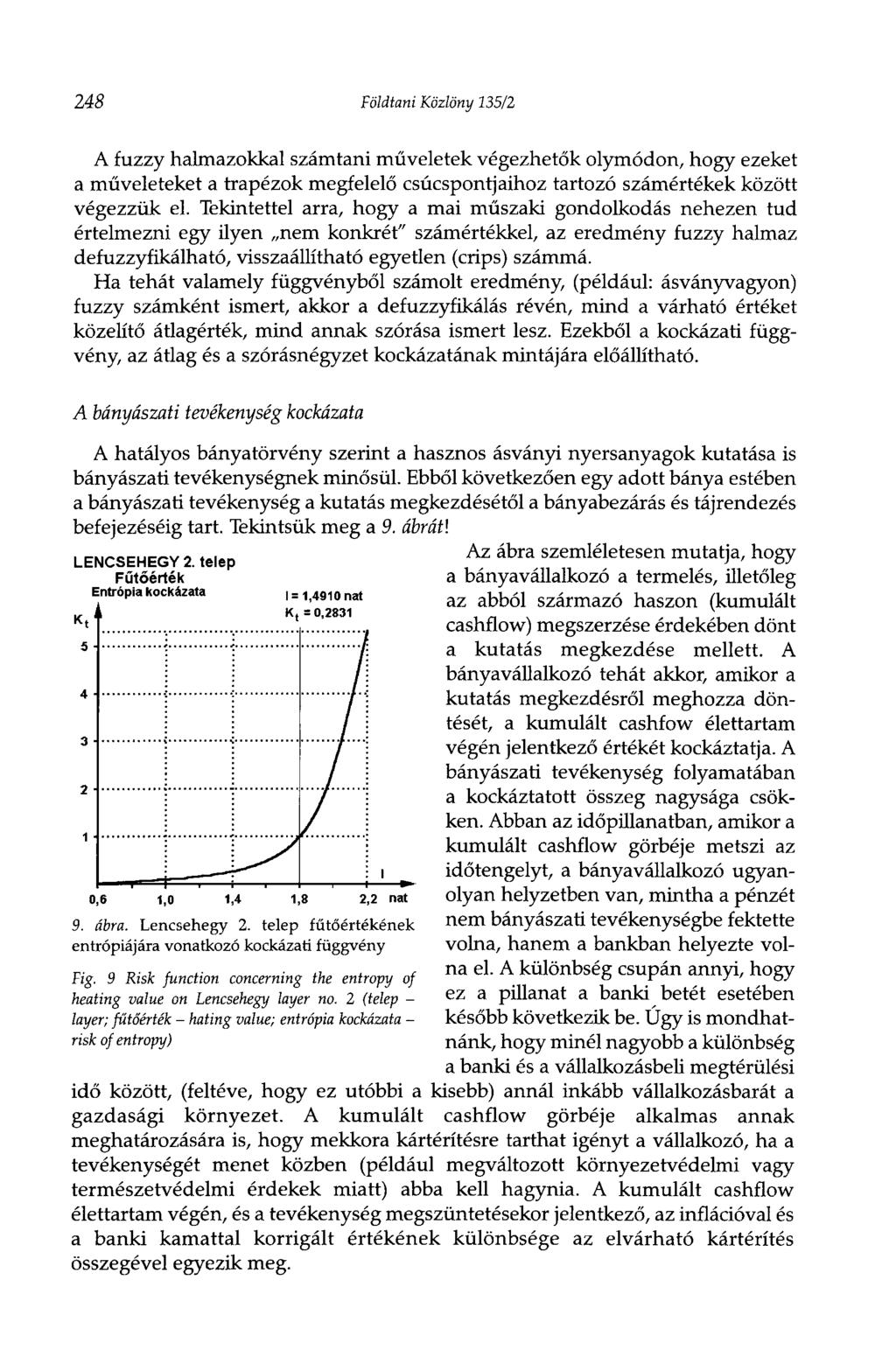 248 Földtani Közlöny 135/2 A fuzzy halmazokkal számtani műveletek végezhetők olymódon, hogy ezeket a műveleteket a trapézok megfelelő csúcspontjaihoz tartozó számértékek között végezzük el.