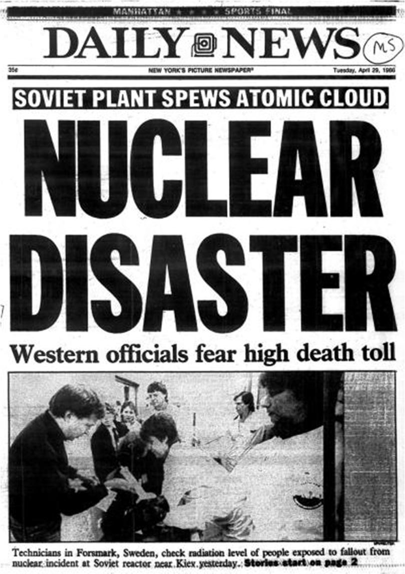 Csernobil tájékoztatás a külföldi sajtóban Az első héten 394 cikk a nagy amerikai