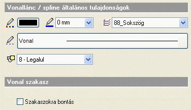 11. Geometriai elemek 883 11.3. Vonallánc A Vonallánc készlet parancsai lehetővé teszik vonalláncok és sokszögek rajzolását. A vonallánc egy olyan alapelem, amely szakaszok láncolatából áll.