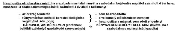 I.4 A szabadalmi oltalom korlátai A.