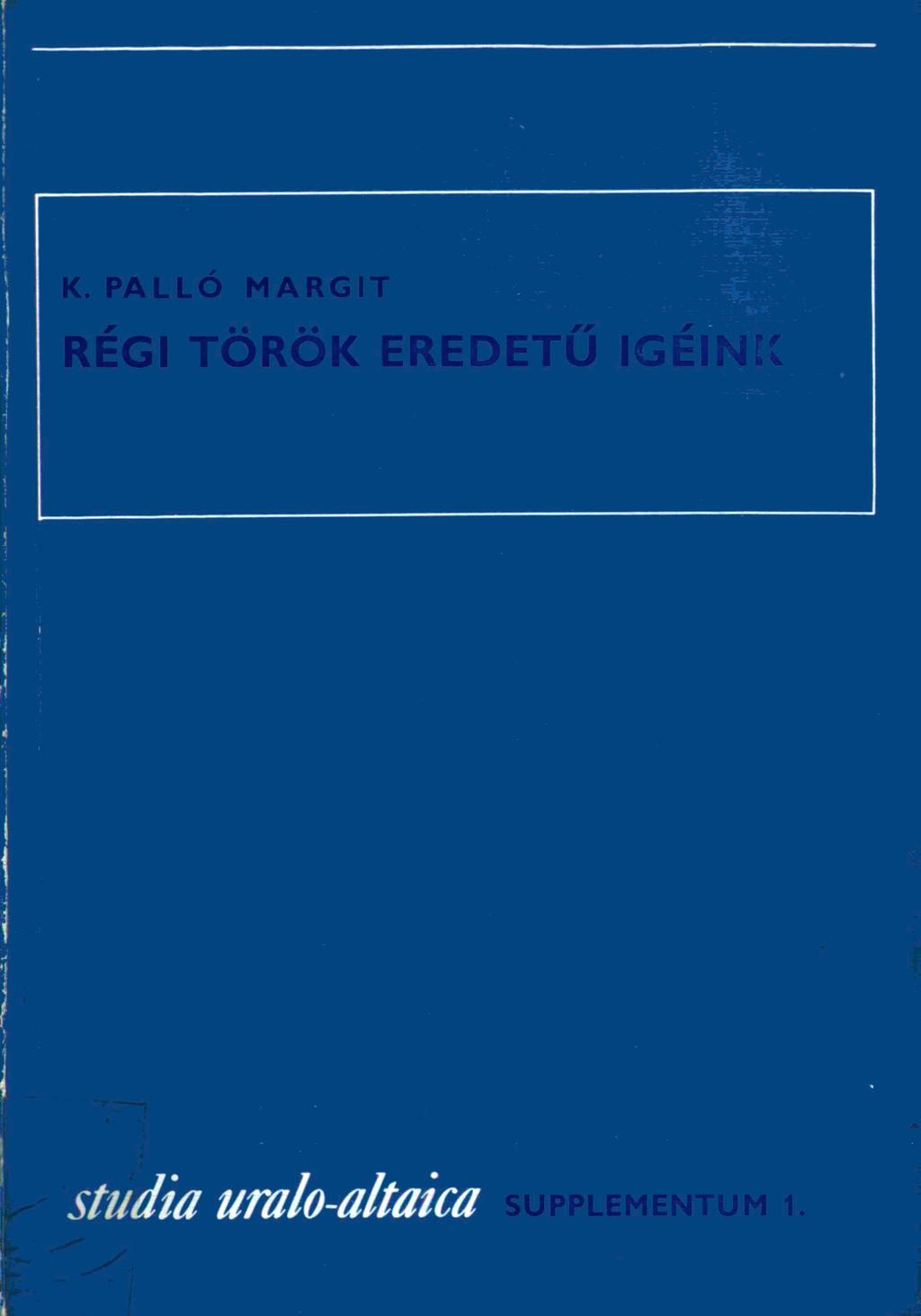 K. PALLO MARGIT RÉGI TÖRÖK