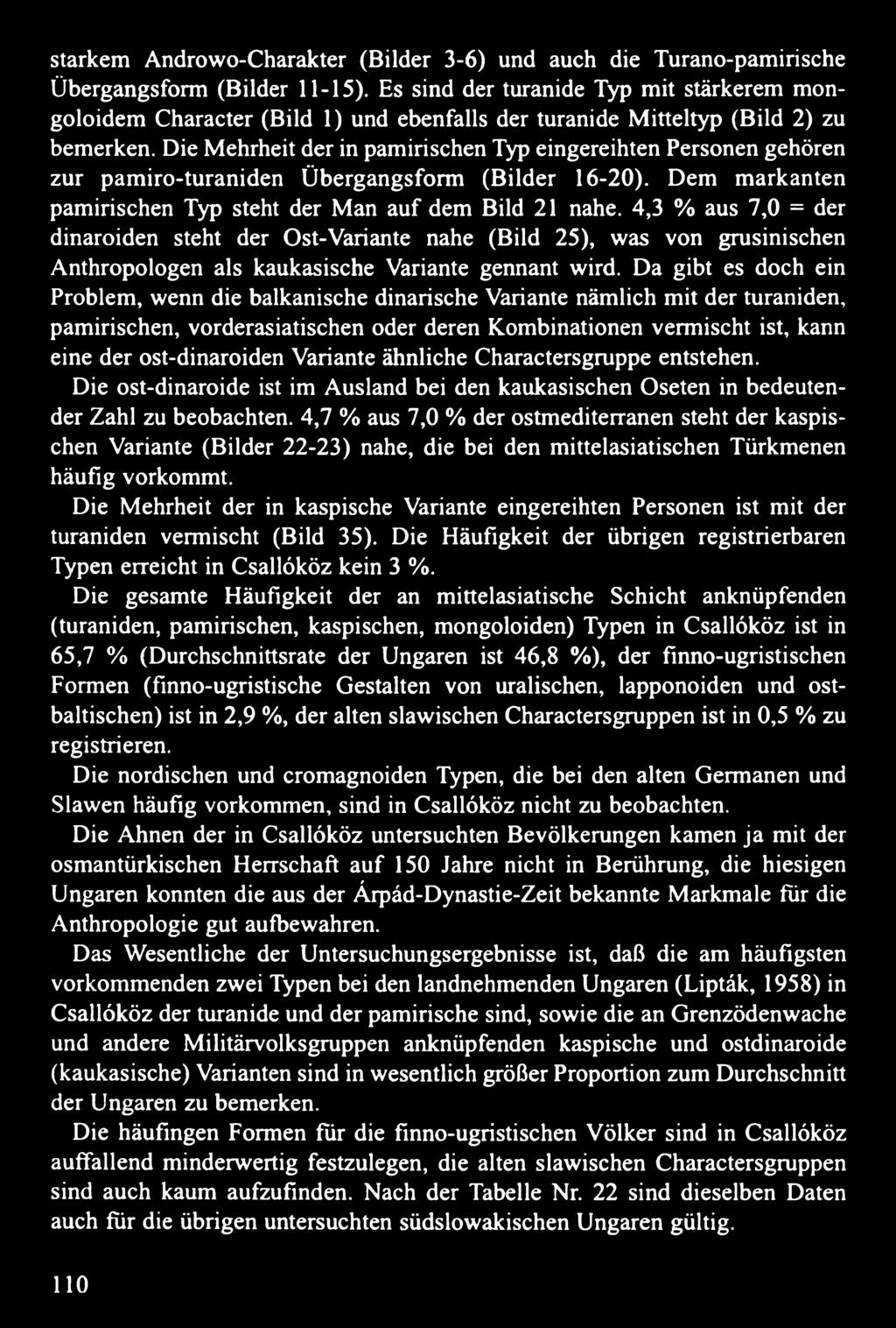 Die Mehrheit der in pamirischen Typ eingereihten Personen gehören zur pamiro-turaniden Übergangsform (Bilder 16-20). Dem markanten pamirischen Typ steht der Man auf dem Bild 21 nahe.