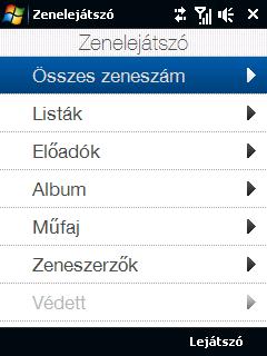 Műsortár: Főképernyő Műsortár: Minden dal képernyő Ha megérint egy kategóriát a Műsortár Főképernyőjén, több almenüt fog látni, amelyek esetlegesen további almenükkel rendelkeznek.