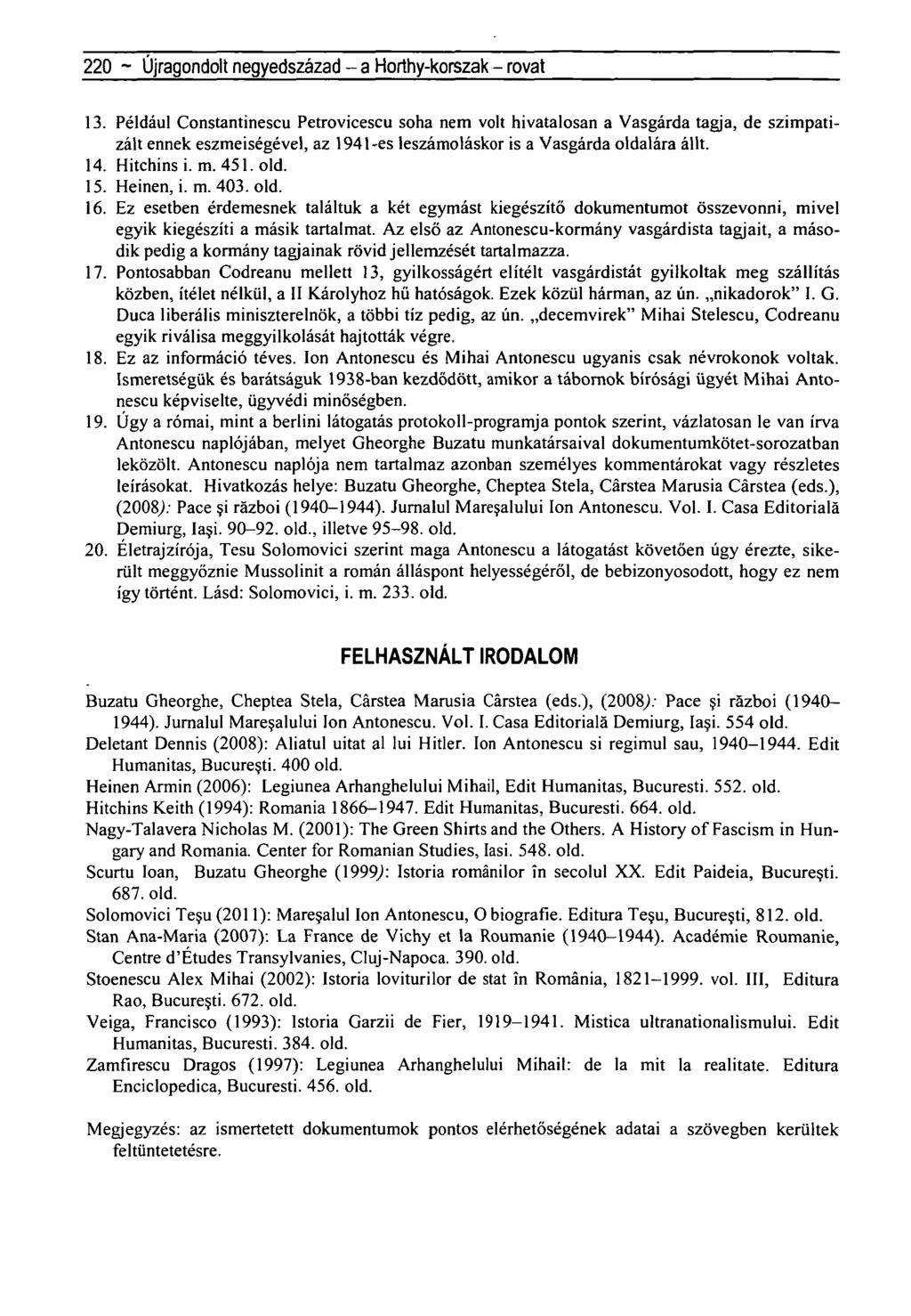 220 ~ Újragondolt negyedszázad - a Horthy-korszak - rovat 13.