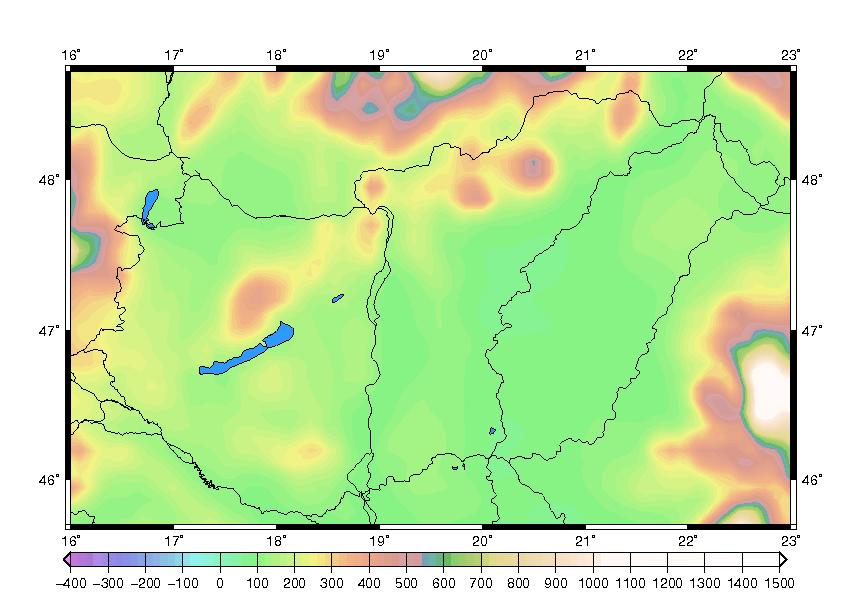 A Surfex modellt magyarországi tartományra 8x8 km-es felbontáson futtattuk 24 órára előre, 6 órás output frekvenciával Asszimiláció: napi ciklussal A légköri bemenő adatokat az ALADIN NWP modell