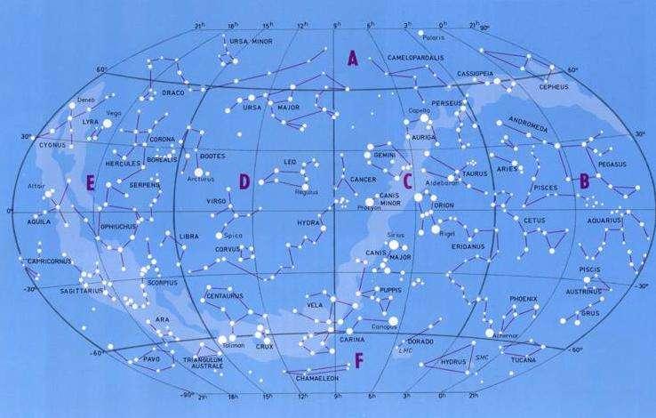Az égbolt csillagképei Kis Medve Zsiráf Kassziopeia Hattyú Sas Lant Herkules Sárkány Északi Korona Kígyó Kígyótartó Nagy Medve Ökörhajcsár Oroszlán Szűz Mérleg Vízikígyó
