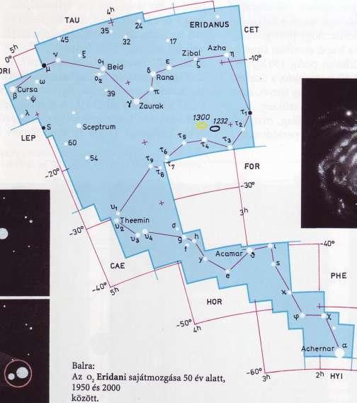 Az Eridánusz csillagkép csillagai az asztrológiában Achernar: (a folyó vége) Eri a 15 o 17 (2000) m 0.5, b=-59 o 29, d=-57 o 39 Típ.