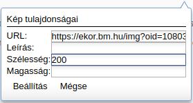 másolni. A képek beillesztésekor ezt az URL-t kell megadni.