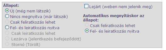 javítóvizsga megjelölése esetén pedig azok, akik már legalább két vizsgalehetőséget használtak el az adott félévben, a kurzus teljesítése nélkül. A többi jelölő négyzetet az ÁOKn nem használjuk.