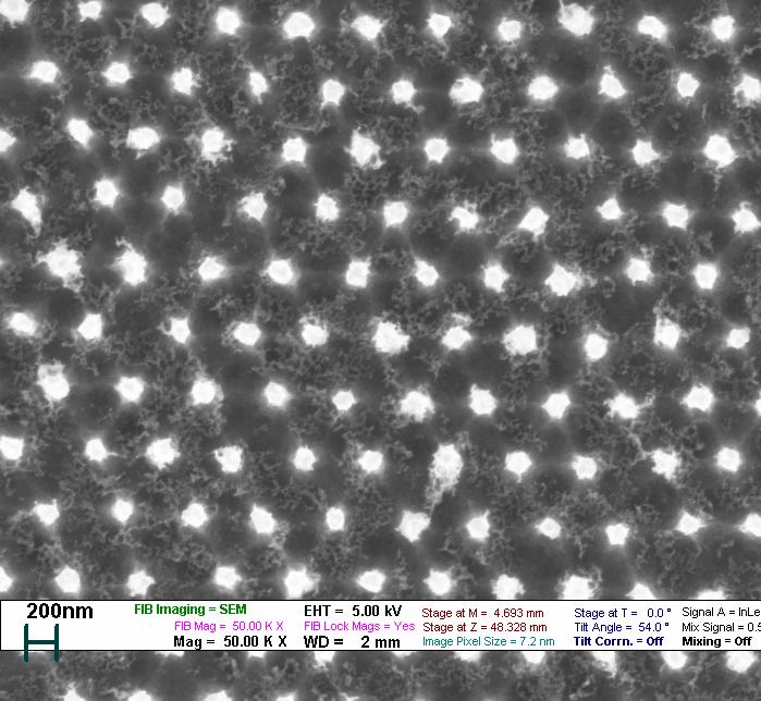 Nanorészecskés filmek leválasztása nagy szubsztrát felületekre (akár szelet méret) Langmuir-Blodgett (LB) technikával Kolloid Nanorészecskés Filmek Nanogömb litográfia