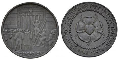 October 1517 war metal commemorative medallion. Sign.