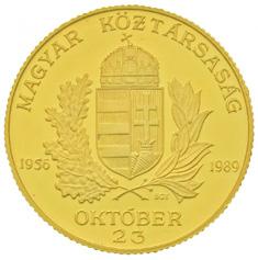 Commemorative Coin of the Hungarian Republic Au commemorative coin in original case with