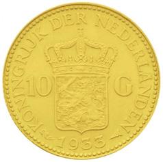10 Gulden Au Wilhelmina I Utrecht (6.76g/0.