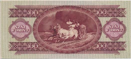 100 Forint with typographic creases C:UNCAdamo F28 1 8.500 30093. 30094.