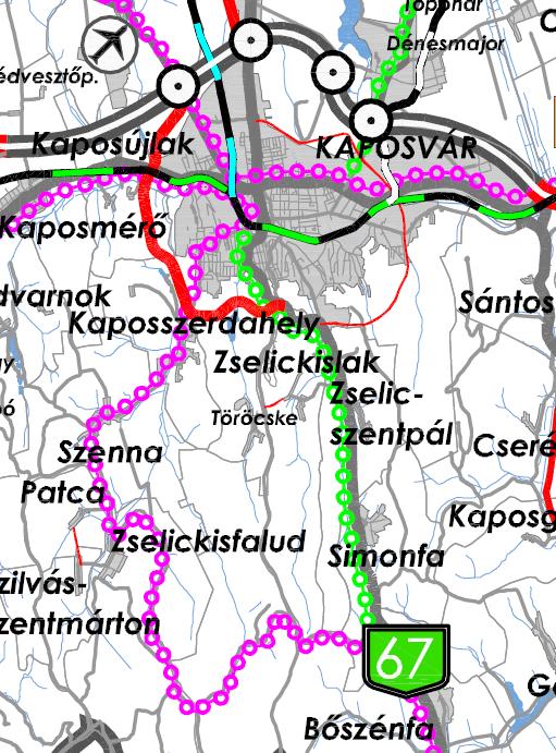 7 3. ÖZDÉSi JAVASAT Országos utk: Zselikislk megközelítését jelenleg 67 sz. főról leágzó 66147j. ekötő (ossuth jos u.) iztosítj. A település közigzgtási területét más országos köz nem érinti.