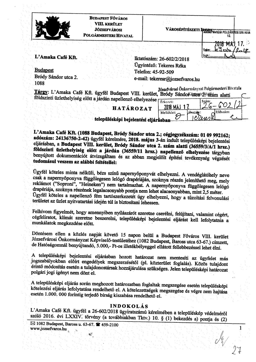 BUDAPEST FŐVÁROS VNI. KERÜLET JÓZSEFVÁROSI POLGÁRMESTERI HIVATAL VÁROSÉPÍTÉSZETI IRAG^ FVÁfiOSI PDLGÁRipEST RJ HÍVA 12.