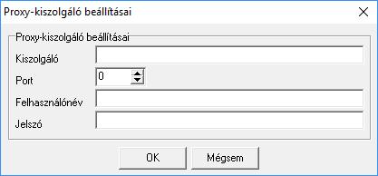 Proxy-kiszolgáló beállításai A Proxy kiszolgáló használata opcionális, kérjen segítséget a rendszergazdától,