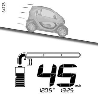 Energia-visszanyerés B Amikor menet közben felemeli a lábát a gázpedálról, lassítás közben a motor elektromos áramot termel, amely a vontató-akkumulátor töltésére