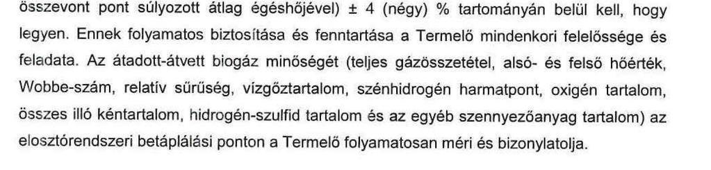 Fgsz-Termelő (Magyar Cukor Zrt) Földgázelosztói engedélyes ( Eon kft) 3 oldalú