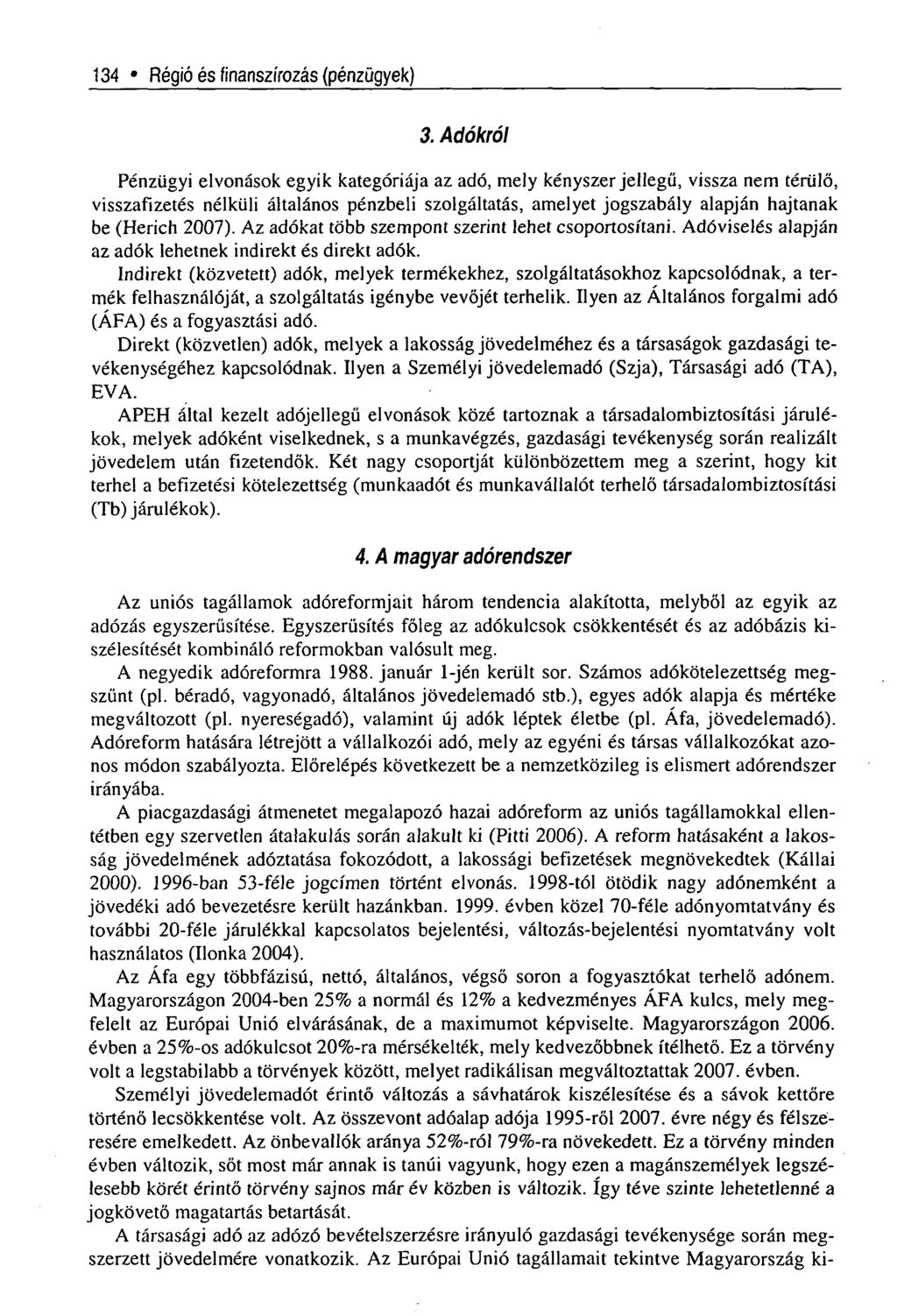 134 * Régió és finanszírozás (pénzügyek) 3.