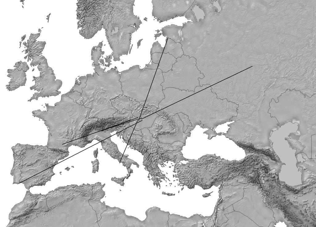 A. Harnos, P. Fehérvári, I. S. Piross, Zs. Karcza, N. Ágh, Sz. Kovács & T. Csörgo 113 Figure 1. Foreign ring recoveries of Pied Flycatchers.