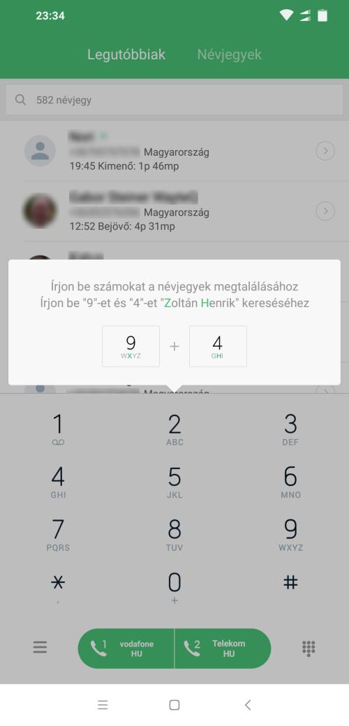 TÁRCSÁZÓ 1. Nyomja meg a kezdőlapon a TELEFON gombot ( ). 2. A gombbal hozhatja elő a billentyűzetet. 3. Két lap közül választhat: Hívások Híváslista Névjegyek Címtár 4.