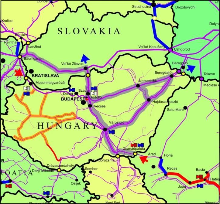 SK>HU SZÁLLÍTÁSI KAPACITÁS FEJLESZTÉS PROJEKT ÚTVONAL PROJEKT LEÍRÁS A projekt pozitív beruházási döntésének előfeltétele egy jövőbeni, sikeres kötelezőérvényű inkrementális kapacitáslekötési eljárás.