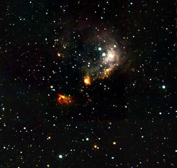 3.8. NGC 7538 Az NGC 7538-as HII régió vizsgálatánál csak a FLAMINGOS felvételek redukálása illetve kiértékelése volt a feladatunk, ugyanis a korábbi méréseket témavezetőnk dolgozta fel.