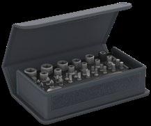 4 5 3 TC 666-MU-20 BIT-DUGÓKULCS-KÉSZLET RACSNIVAL 1/4" TEXTILTÁSKÁBAN 35-részes Nagyon vékony falú 1/4" dugókulcsbetétek Gépi és kézi használatra alkalmas Robusztus textiltáska erős