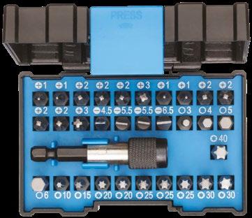 XZN M4 (1x) M5 (1x) M6 (1x) M8 (1x) Adapter 1/4"-1/4" 32 2993228 666-032-J 0,246 666-032-A BIT-BOX ALLROUND 32-részes Ipari, kisipari és a szakértő otthoni használatra
