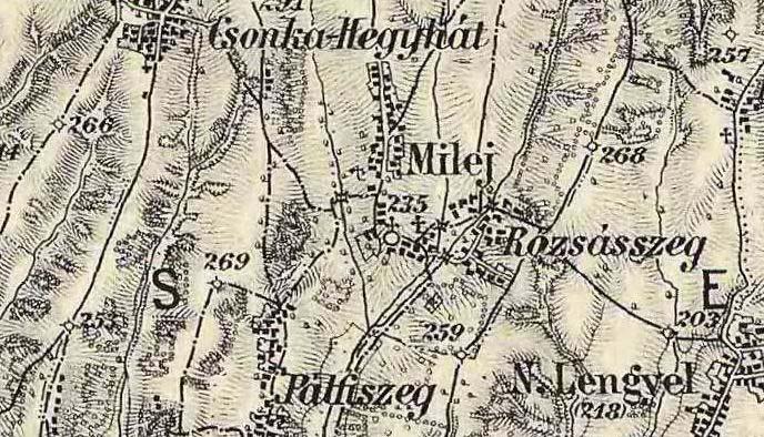 A település bemutatása 7 SZERKEZETI FEJLŐDÉS A történeti térképek alapján a település az első katonai térképen (1782-1785) már szerepel, de Rosag templomos helyként, Rosak néven pedig a település,