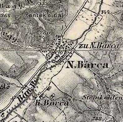 Nagybarca bemutatása 15 3. III. katonai felmérés (1869-1887) 4. Kataszteri térkép (1891) 5.