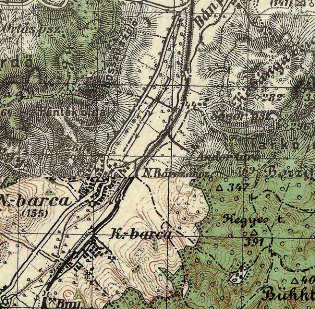 Az 1891-es kataszteri térkép nagy méretarányban ábrázolja a földbirtokok határait, a művelési ágakat, az épületeket, valamint általában mindazon tereprészeket és