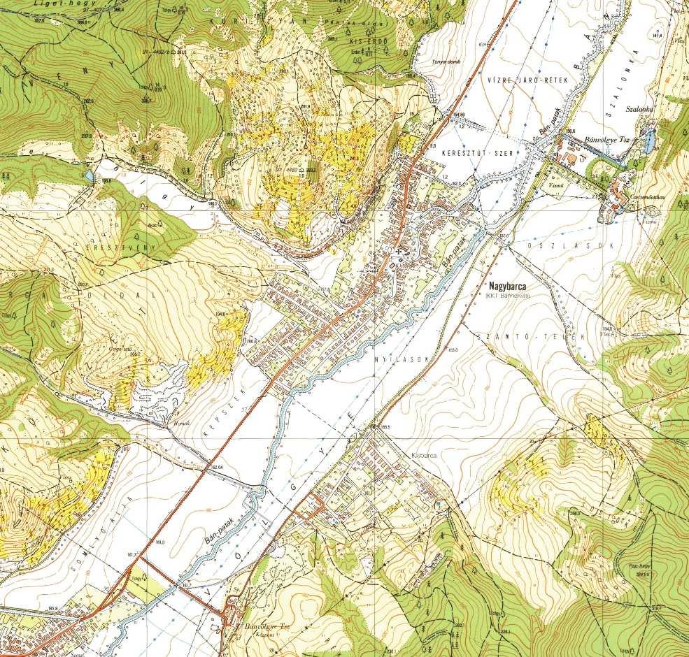 Nagybarca bemutatása 16 6. Topográfiai térkép az 1980-as évekből. 7.