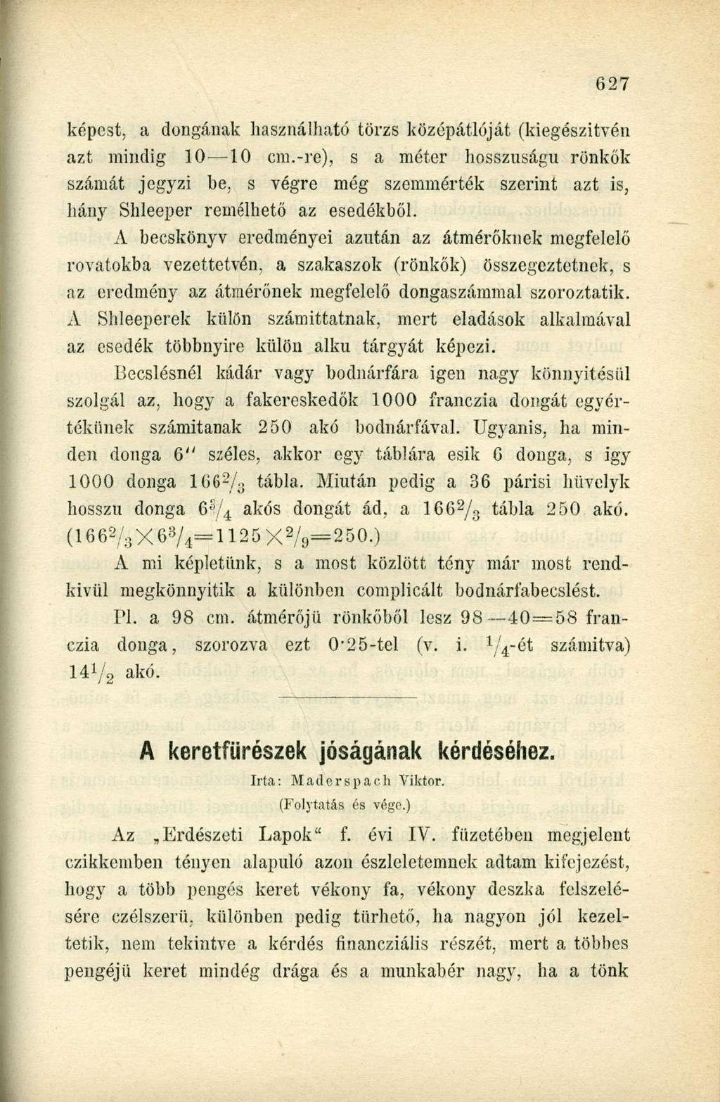 képest, a dongának használható törzs középátlóját (kiegészítvén azt mindig 10 10 cm.