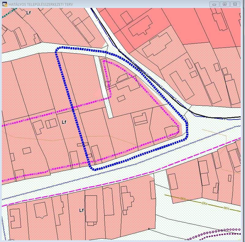 Településszerkezeti terv A hatályos településszerkezeti terv a tervezési területet falusias lakóterületbe, a 957/3 hrsz-ú ingatlant