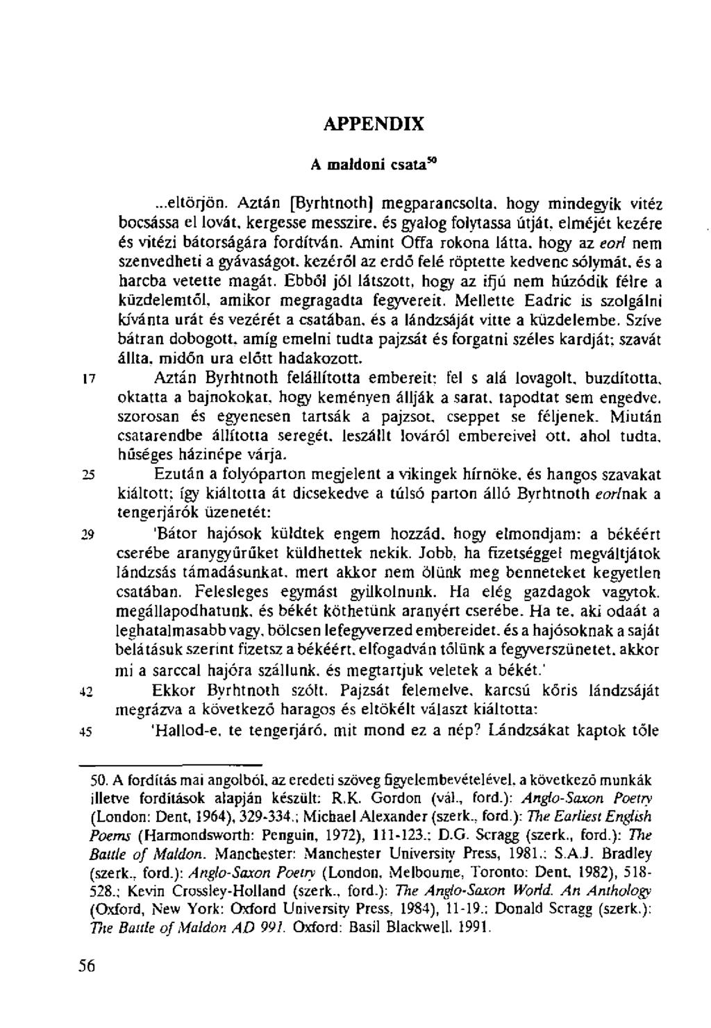 APPENDIX A maldoni csata...eltörjön.