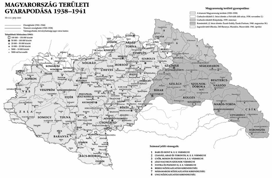 1. térkép AZ 1940. AUGUSZTUS 30-I DÖNTÉS Az 1940.