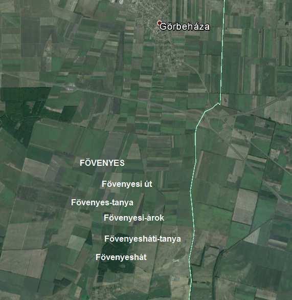 eddig említett elpusztult települések egymáshoz viszonyítva a