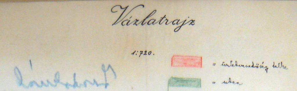 Megyeri-Pálffi Zoltán: A debreceni Királyi Járásbíróság épülete 1929 1944 3. kép. Vázlatrajz a leend Királyi Járásbíróság telkének kialakításáról.