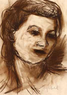 194 n Schönberger Armand (1885-1974) Fiatal lány Young Girl 30 x 21 cm Akvarell, papír Watercolour on paper Jelzés nélkül