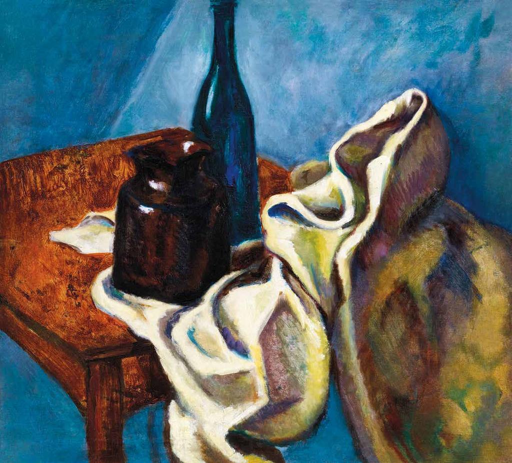 204 n Tihanyi Lajos (1885-1938) Csendélet kék üvegpalackkal, 1909 körül Still-Life with Blue Bottle, c.