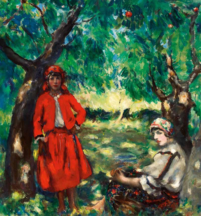 34 34 n Pólya Tibor (1886-1937) Garden Party Garden Party 75,5 x 90,5 cm Jelezve jobbra lent Signed lower right: Pólya Tibor 35 n