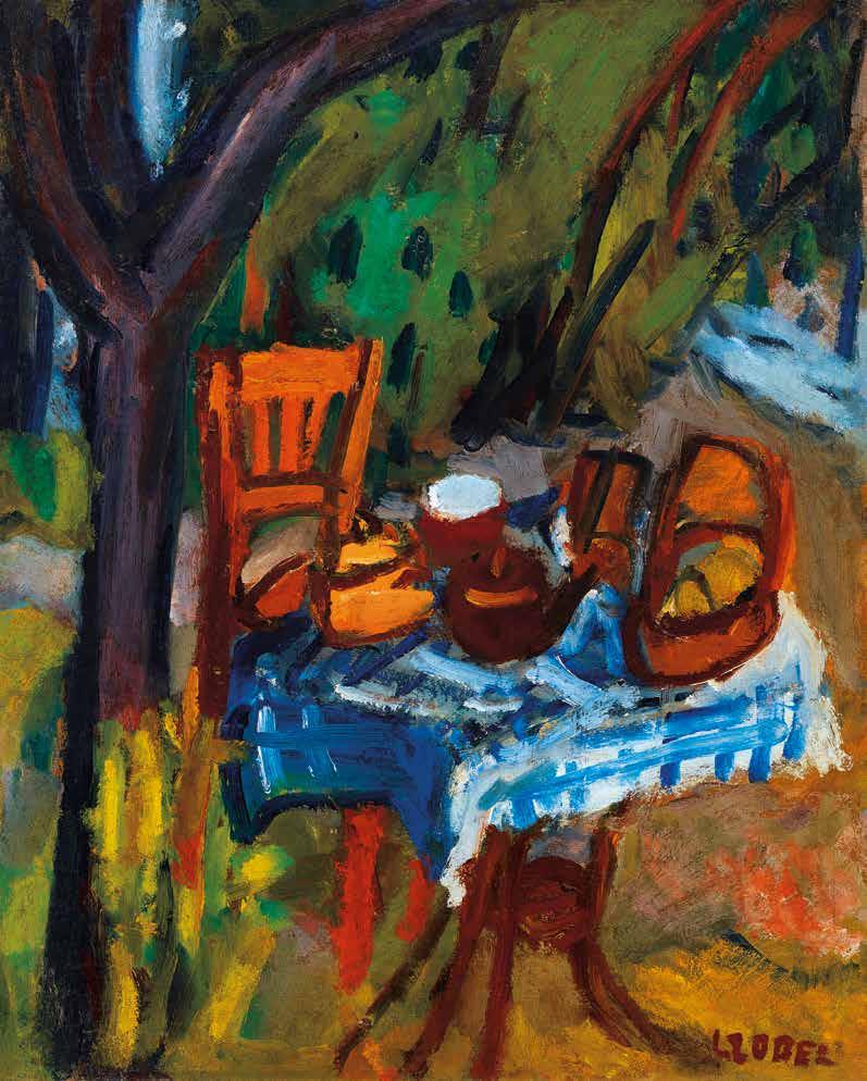 42 n Czóbel Béla (1883-1976) A művész reggeliző asztala, 1920-as évek második fele The Painter s Breakfast Table, 1920s 80 x 65 cm