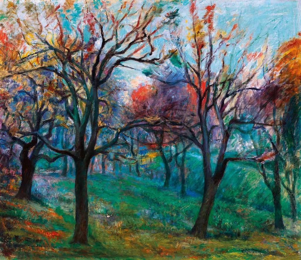 72 n Kernstok Károly (1873-1940) Koratavasz Early Spring 85 x 100 cm Jelezve jobbra lent Signed lower right: Kernstok Károly Kikiáltási ár: