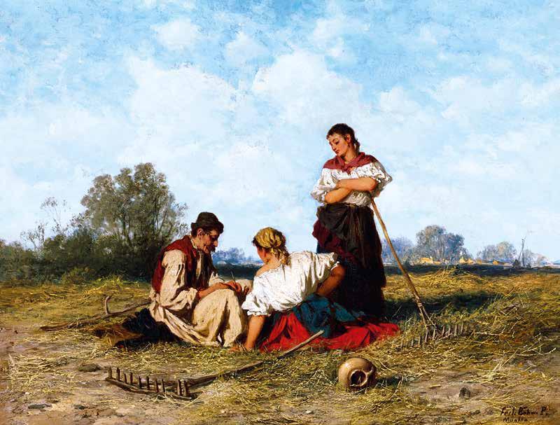 79 80 79 n Újváry Ignác (1860-1927) Alkonyat hóolvadáskor, 1909 Sun-Down at Snow Smelting, 1909 60 x 80 cm Jelezve balra lent Signed