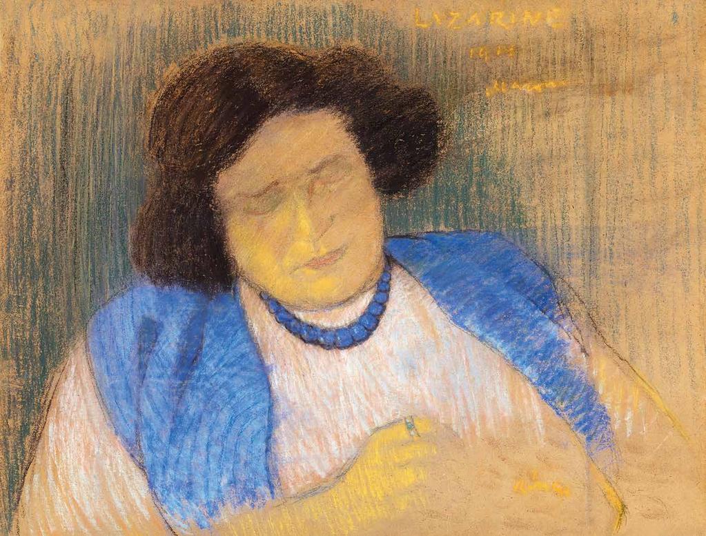 90 n Rippl-Rónai József (1861-1927) A művész felesége, (Lazarine) The Artist s Wife, (Lazarine) 49 x 63 cm