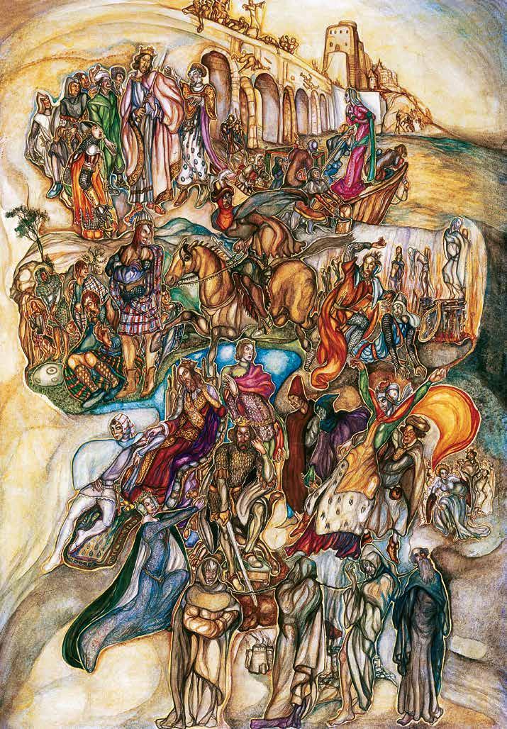 91 91 n Kádár Béla (1877-1956) Lovak akttal Horses with Nude 46,5 x 29,5 cm Akvarell, papír Watercolour on paper Jelezve jobbra lent
