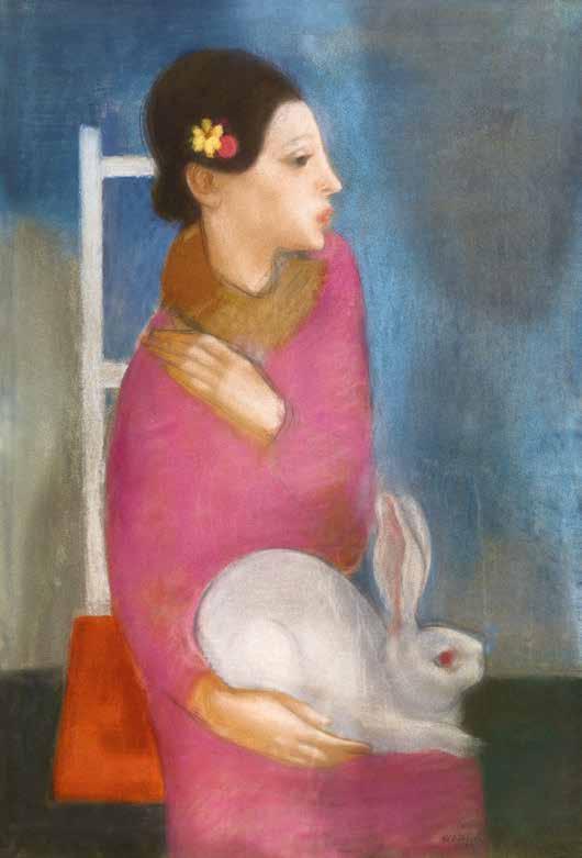 104 105 104 n Bernáth Aurél (1895-1982) Család Family 74 x 100 cm Pasztell, papír Pastell on paper Jelezve jobbra lent Signed lower right: BA