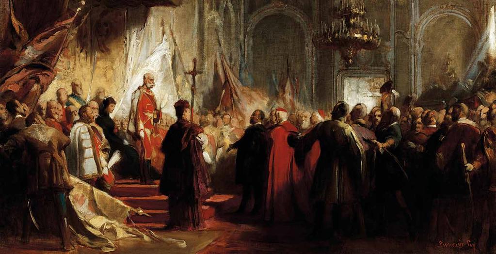 113 n Benczúr Gyula (1844-1920) Ezredéves hódolat (első vázlat), 1897 Millenium, 1897 52 x 100 cm Jelezve jobbra lent Signed lower right: Benczúr Gy Kikiáltási ár: 2 500 000 Ft / 8 333